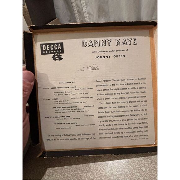Danny Kaye 45RPM Vinyl Record Johnny Green Antique Musical Soundtrack Box Set - Picture 5 of 6